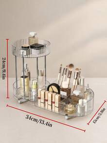 NINFRODITE 1pc Cosmetic Storage Box - Multifunctional Desktop Perfume Tray Holder, Suitable For Storing Skincare Products And Makeup Brushes, Fashionable Design, Smooth Rotation, Ideal Choice For Beauty Lovers - View 10