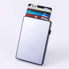 Premium RFID Blocking Automatic Pop-Up Card Holder, Heavy-Duty Aluminum Alloy Credit Card Wallet, Anti-Skimming Secure Bank Card Storage Case - Multicolor - View 15