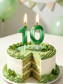 Green Shell Number 0-9 Birthday Anniversary Theme Party Cake Decoration Candles - View 1