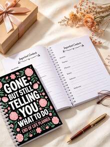 1 End-Of-Life Planning Manual - Floral Design Last Will & Testament Message Book And Estate Planning Guide - Estate Planning, Peace Of Mind Guide For Adults And Seniors - No Electricity Required, End-Of-Life Wishes Guide - Multi-color - View 1
