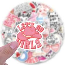 60Pcs Bachelorette Stickers Pack | Western Stickers,High Quality Stickers For Scrapbook,Graffiti Sticker,Journaling,Laptop,Bumper,Skateboard,Water Bottles,Computer,Cartoon,Hard Hat,Car Stickers,Stickers Can Bring A Lot Of Fun To Your Life - one-size - View 4