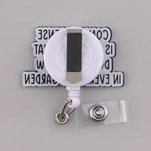Retractable D-Shaped Badge Reel, Cute Cartoon Design, Nurse Hospital ID Badge Holder Lanyard, Office Use, 1pc - A - View 7