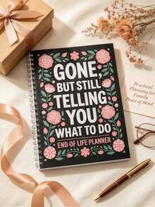 1 End-Of-Life Planning Manual - Floral Design Last Will & Testament Message Book And Estate Planning Guide - Estate Planning, Peace Of Mind Guide For Adults And Seniors - No Electricity Required, End-Of-Life Wishes Guide - Multi-color - View 3