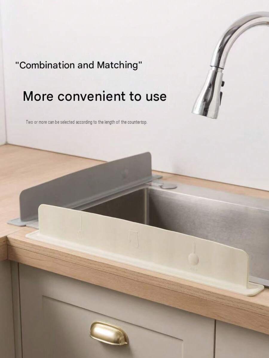 2/1pc Silicone Sink Splash Guard, Faucet Splash Guard, Countertop Protector, Bathroom Accessories, Kitchen Essentials, Home Goods, Kitchen Gadgets, Kitchen Decor, Home Decor, Sink Accessories, Halloween, Thanksgiving, Christmas, New Year Gifts And More