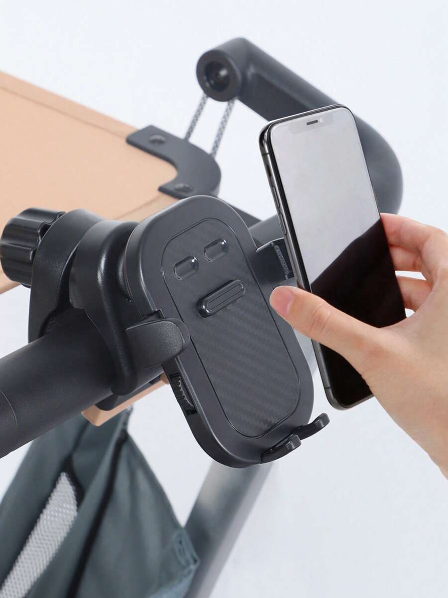 Stroller Phone Holder Easy Installation One-Click Operation Baby Carriage Bicycle Phone Clamp - Multicolor - View 1