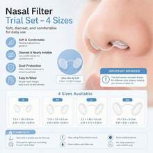 1 Set Of 4 Sizes Nose Masks With Built-In Invisible Filter, Blocks Dust, Pollen And Smog, Filters Exhaled Air, Embedded Simple Design, Easy To Wear And Remove, Soft And Comfortable Texture, Discreet Appearance, Fits Various Nose Shapes, Travel Nose Masks - View 2