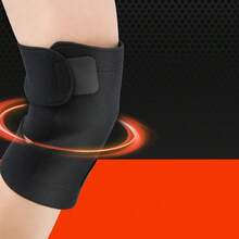 Cofoe 1Pair Self-Heating Knee Sleeves, Thermal Magnet Joint Support Straps, Compression Knee Wraps For Winter Warmth, Sports, Fitness & Daily Wear - Black - View 3