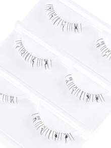 MAANGE 3 Pairs Cartoon Rhinestone Lower Eyelashes, Transparent Stem Natural Style, Fine Natural Lower Eyelashes, Japanese Anime Style DIY Cosplay Lower Eyelashes, Reusable For Women And Girls, Comfortable Wear, Lower Eyelashes, Strip Lashes, Cute And Eye-Catching Lower Eyelashes, Essential For Dating, Travel, Concerts - Multicolor - View 9