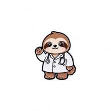 Cute Cartoon Animal Doctor Enamel Pins, Kawaii Nurse Lapel Brooch Set, Alloy Badge For Backpack Jacket Hat, Medical Gift For Nurse Doctor Friends - Multicolor - View 14
