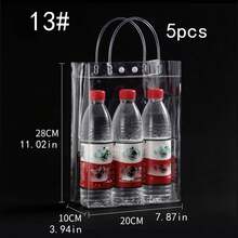 50pcs Transparent PVC Reusable Waterproof Stain-Resistant Tote Bags, Perfect For Party Favors, Holiday Shopping And Small Business Packaging - Gift Bag - View 22