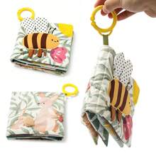 Peekaboo Bee Soft Cloth Book For Baby, Lift-The-Flap Fabric Book With ...