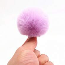 20/10/5/1pc 5-6cm Faux Rex Rabbit Fur Pom Poms, Fluffy Soft Christmas Pompoms, DIY Pom Poms, Handmade Keychain Pendants, Clothing Hat Gloves Sewing Craft Materials - A - View 9