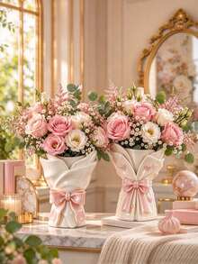 Resin Casting Mold, Silicone Mold For Flower Bouquet Vases, With Three-Dimensional Butterfly Petal Design, A Soft, Durable, Easy To Disassemble, And Reusable Vase Making Tool. Suitable For Resin And Gypsum - Bouquet Vase Mold - View 1