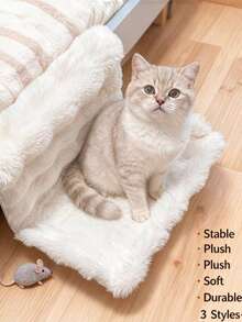 Plush Hanging Cat Bed, Soft Warm Pet Hammock For Sofa, Chair, Stair Railing & Window - one-size - View 4
