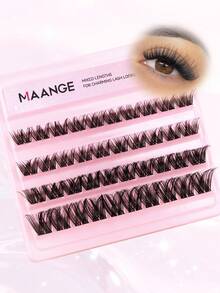MAANGE 40 Clusters DIY Cat Eye Eyelash Extensions, Thick And Curly Fluffy Lashes, 10-16mm Cluster Single Fake Eyelashes, Mixed Lengths, Freely Matchable, Natural And Slender, Soft And Skin-Friendly, Suitable For European And American Eye Shapes, Suitable For Travel And Daily Carry, Gift For Women, Cluster Lashes, Fluffy Lashes, Eyelash Extensions - D - View 4