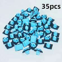 35pcs Car Door Sill Anti-Scratch Strip Shaping Clips, Wheel Arch Strip Fixing Clips, Car Clips, Car Plastic Fasteners - A - View 1