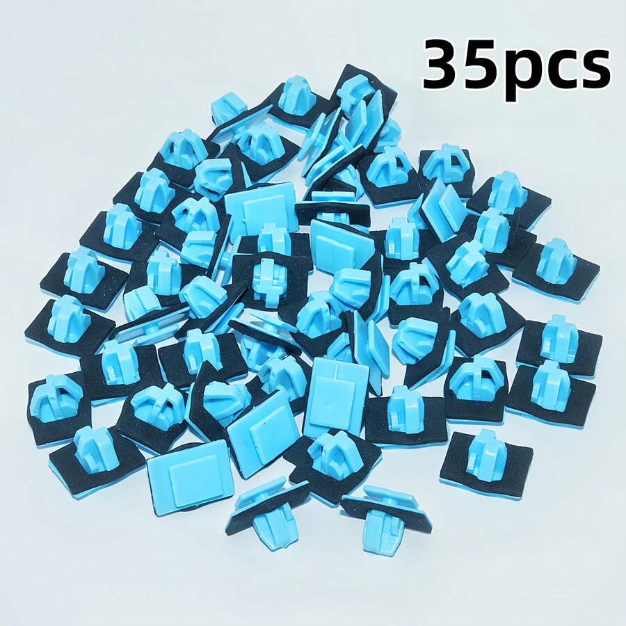 35pcs Car Door Sill Anti-Scratch Strip Shaping Clips, Wheel Arch Strip Fixing Clips, Car Clips, Car Plastic Fasteners - A - View 1