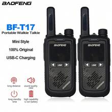 Baofeng 2PCS Store BF-T17 FRS 1500mAh Mini Walkie Talkie Portable Two Way Radio Long Range 22CH VOX USB Ham Radio Flashlight - BF-t17-2PCS - View 6
