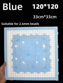 1件特大號 120/104/52 顆方型透明白色與彩色 Perler 珠子模板板，附刻度，適用於 2.6mm 珠子，Perler 珠子 DIY 工具組，珠飾製作材料，生日禮物與節日派對小禮，萬聖節，紫色藍色粉色 - 混合款 - 查看 20