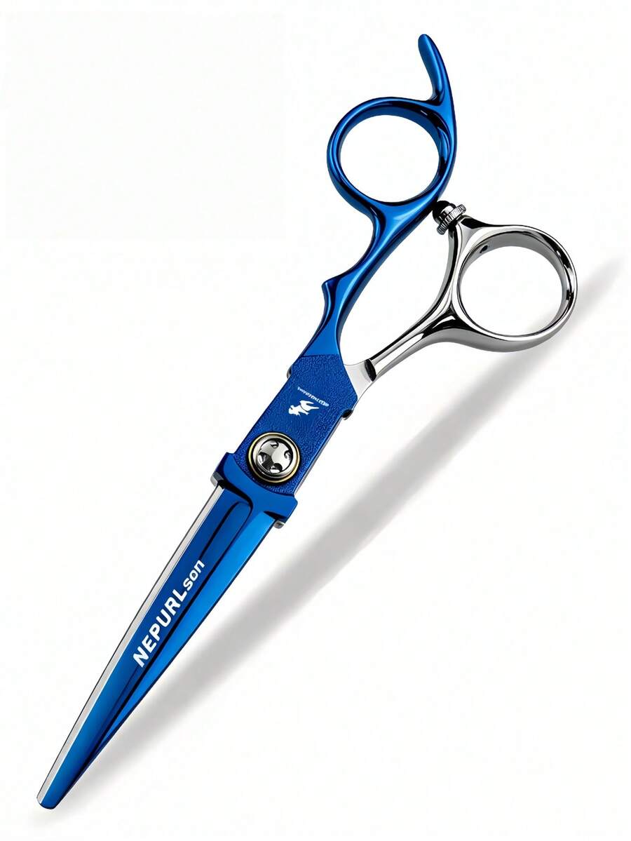 OBOVAY NEPURLson Blue Silver Professional Hair Shears, Featuring Sharp Convex Blade Design For Smooth And Clean Cutting, Round Tip Structure For Added Safety, Paired With Ergonomic Curved Handle And Precision Bearing Screw For More Stability And Comfort During Long-Term Operation. Whether Hair Stylists Refine Contours, Handle Layers, Or Home Users Trim Bangs And Hair Ends, They Can Achieve Professional Salon-Level Results. - Multicolor - View 1