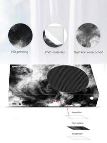 5pcs Ink Wash Smoke Cloud Pattern Stickers For XSS Full Body Game Console, Dust-Proof And Wear-Resistant - View 5
