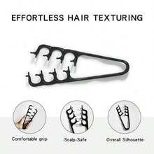 1pc Of Men's Fluffy Styling Comb, High Skull Artifact, Portable Hair Grabbing Artifact, Home Hairdressing Comb - Black - View 4