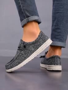 Men's Loafers Mesh Breathable Comfortable Non-Slip Durable Outdoor Versatile - Black - View 5
