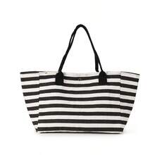 1pc 2026 Striped Commuter Tote Mommy Canvas Bag Women's Handbag Large Capacity New Style Handbag Shoulder Bag YG - Striped Bag - View 9