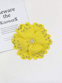 20cm Fashion Runway Corsage Shoulder Flower With Rhinestones And Pearls, Bohemian Style Popular Daily Women's Brooch For Dress, Hat, Belt - Thick Fabric With Large Floral Print - View 3