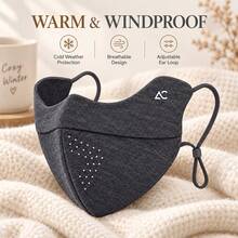 Autumn/Winter Warm 3D Face Mask, Eye Corner Protection, Windproof & Cold-Proof, Adjustable Ear Loops, Breathable Thickened Face Cover For Outdoor Cycling, Reusable, Suitable For Outings, Gatherings And Holiday Dress-Up - Multicolor - View 12