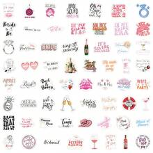 60Pcs Bachelorette Stickers Pack | Western Stickers,High Quality Stickers For Scrapbook,Graffiti Sticker,Journaling,Laptop,Bumper,Skateboard,Water Bottles,Computer,Cartoon,Hard Hat,Car Stickers,Stickers Can Bring A Lot Of Fun To Your Life - one-size - View 3