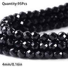 95pcs 4mm Colorful Faceted Round Glass Spacer Beads For Handmade DIY Beaded Bracelets, Necklaces, Phone Chains, Car Decor, Scene Decoration Accessories Loose Beads - Faceted Beads - View 18