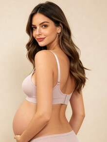 Hart & Haze 5pcs Nylon Maternity Nursing Bras, Front-Clasp Seamless Breastfeeding Wire-Free Bras, Comfortable For Pregnancy & Postpartum - Multicolor - View 5