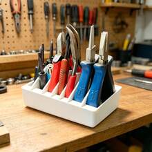 Multi-Slot Pliers Storage Tray, Non-Slip Desktop Hand Tool Organizer Rack, Garage Drawer Hardware Storage Rack, Suitable For Needle Nose Pliers, Diagonal Cutters, Electricians, Jewelry Making And Projects - Multicolor - View 8