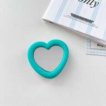Colorful Heart-Shaped Phone Stand, Adhesive Phone Back Support Bracket With Mirror, Heart-Shaped Phone Holder, Multi-Function Telescopic Stand - Multicolor - View 27