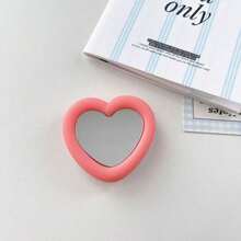Colorful Heart-Shaped Phone Stand, Adhesive Phone Back Support Bracket With Mirror, Heart-Shaped Phone Holder, Multi-Function Telescopic Stand - Multicolor - View 18
