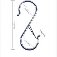 6pcs Wind-Resistant S-Hooks With A Maximum Load Capacity Of 40kg; Suitable For Use In The Kitchen Or On The Balcony-No Drilling Required-And Perfect For Hanging Clothes In The Bedroom. - Multicolor - View 3