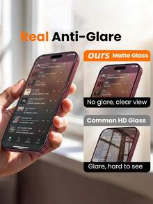 3pcs Matte Privacy Screen Protector, Compatible With IPhone 17 Pro Max 6.9 Inch, Non-Glass Material, Full Coverage Anti-Peeping Anti-Glare Ceramic Film, Anti-Fingerprint, Compatible With Phone Case, Compatible With IPhone 18 Pro Max/18 Pro/17 Pro Max/17 Air/16 Pro Max/16 Pro/16 Plus/16/15 Pro Max/14 Pro Max/13 Mini/12/11/XS Max/XR/8+/7 Plus - Black - View 6