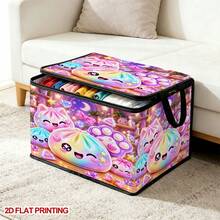 1PC Cat Pattern Zippered Flap Foldable Storage Box - Suitable For Toy Organization, Underbed Storage, Book Storage, Cosmetics, Hair Styling Tools, Student Back To School Storage, Office, Home Organization, Clothing, Blankets, Daily Essentials Large Capacity Storage - A - View 11