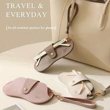 1pc Fashionable Eyeglass Case, Scratch-Resistant Portable Hanging Clip Protection, Travel Bag Charm, Eyeglass Storage Bag, 3 Colors Available, Compact And Portable, Detachable Design, Durable And Wear-Resistant Shell, Convenient For Daily Eyeglass Storage, Valentine's Day Gift - Multicolor - View 3