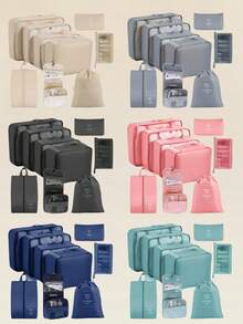 6/1pc Travel Storage Bag Set, Luggage Organizer Bags, Travel Packing Bags, Expandable Clothing Storage Bags, Multi-Functional Storage Organizer, Large Capacity Space-Saving, Suitable For Vacation Travel Including Toiletry Bag, Makeup Bag, Beach Bag, Travel Bag, Drawstring Bag, - 2026 New Storage Bag - View 2