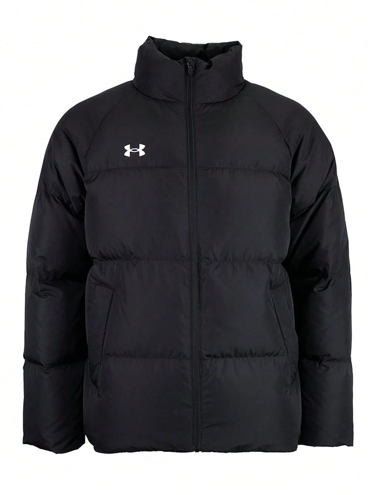 Under Armour Unisex Short Down Jacket 2026 Winter New Warm Windproof Stand Collar Jacket 25600801-001 - Black - View 1