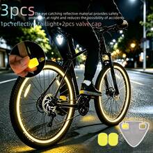 3pcs Set Colorful Reflective Tail Light And Valve Cap, Universal Fit, Enhances Wheel Appearance, High Visibility Bicycle Accessory - No Battery Required, Improves Night Visibility And Road Safety, Vehicle Safety Accessory, Suitable For Mountain Bikes And Road Bikes, Night Visible, Night Riding - Multicolor - View 11