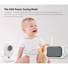 3.5 Inch Rechargeable Baby Monitor With Display, Two-Way Talk, Night Vision, Temperature Alert, Feeding Reminder, 8 Lullabies, USB Powered – Suitable For Nursery And Home - White - View 9