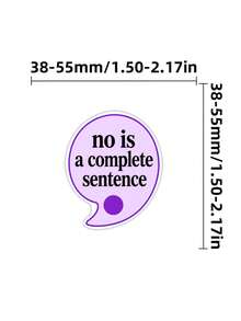 50Pcs Purple Positive Affirmation Text Stickers, Inspirational Self‑Love Slogan Decals, Waterproof Stickers For Cup, Luggage, Laptop & Craft Decoration - Multicolor - View 6