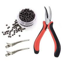 Silicone-Lined Micro Bead Hair Extension Kit, Micro Rings With Hair Extension Pliers And Sectioning Clips; I-Tip Hair Extension - View 1