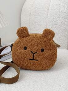 1pc Mini Kids Crossbody Bag Shoulder Bag Plush Cartoon Puppy Coin Purse Lightweight Portable Zipper Closure Suitable For Daughter Girls Daily Use - 2342# - View 11