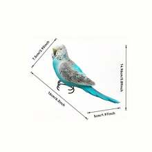 1pc Resin Parrot Decor, Realistic Bird Statue With Hook, Suitable For Outdoor Garden Fence And Flower Pot Decoration, Tropical Style Yard Decor And Holiday Party Props - Bird Figurine - View 15