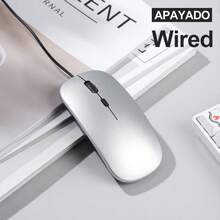 APAYADO 1600DPI Wired Office Mouse, Silent Click Suitable For PC Laptop/Computer - View 2