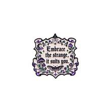 Whimsigoth Inspirational Saying Enamel Pin Set, Moon Bat Moth Lapel Badges, Metal Brooches For Backpack Clothing Hat, Novelty Gift For Friends - Multicolor - View 15